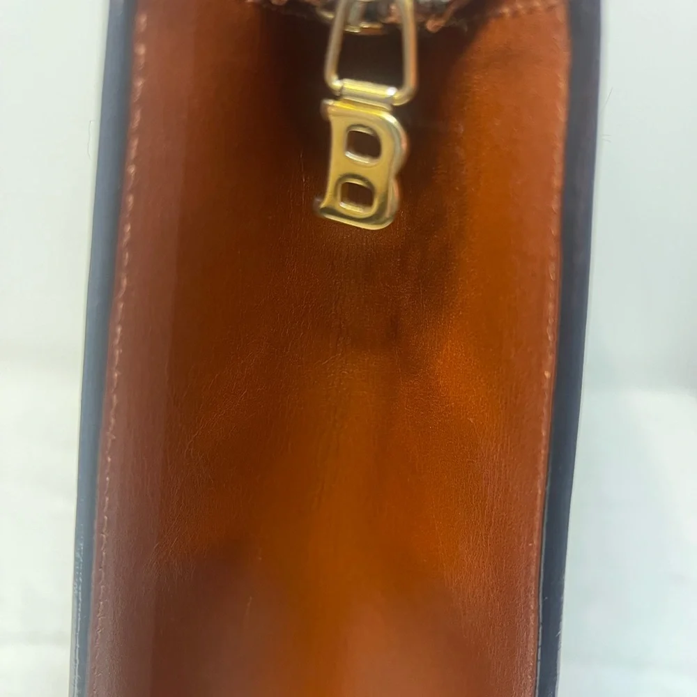 Bally Authentic Signature Leather Handbag Made In Italy Unbranded Dust Bag